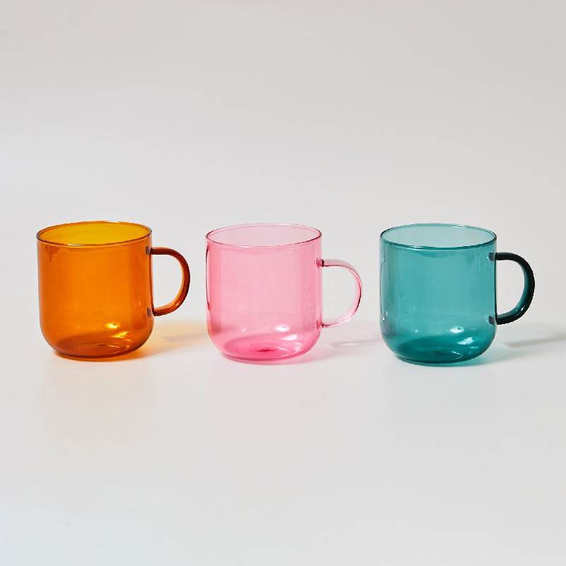 Heat Resistant Colourful Coffee Glasses in Teal