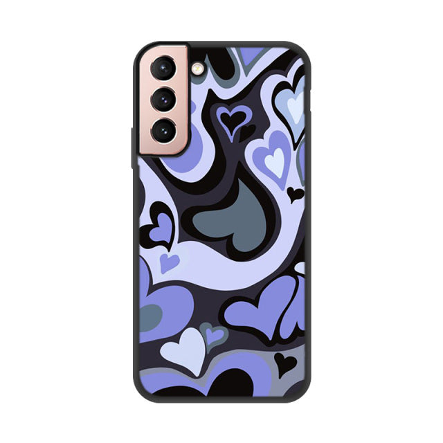 Samsung Case in Blue Hearts
