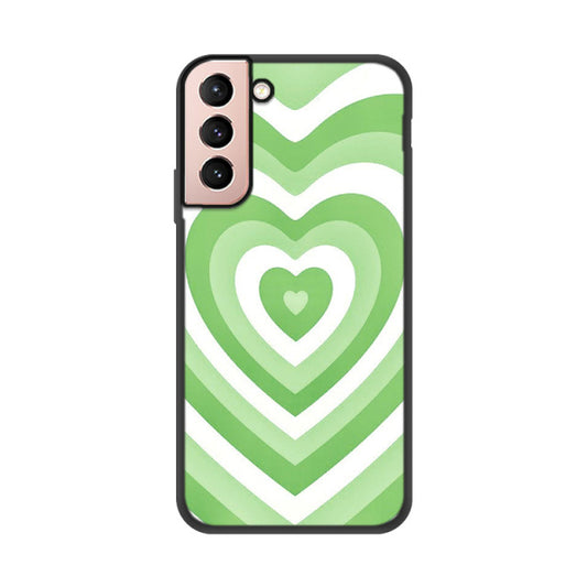 Samsung Case in Bright Green Heart