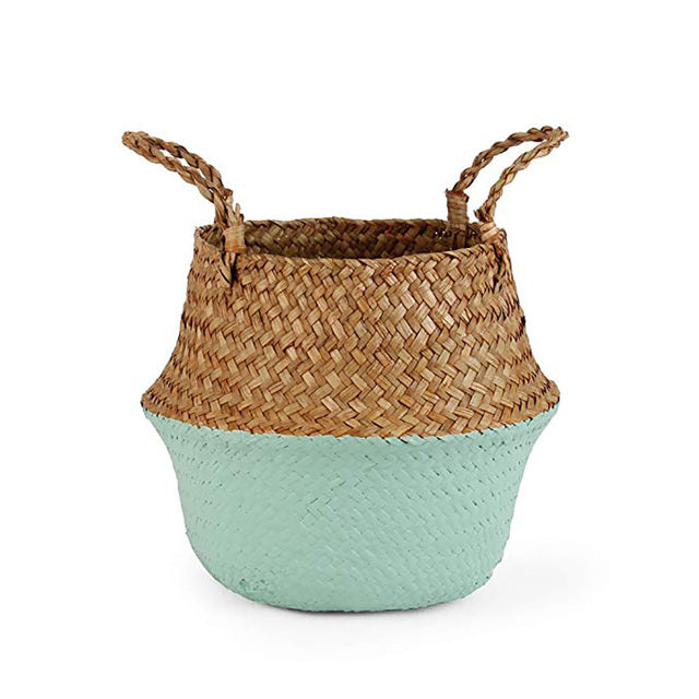 Wicker Storage Basket in Green