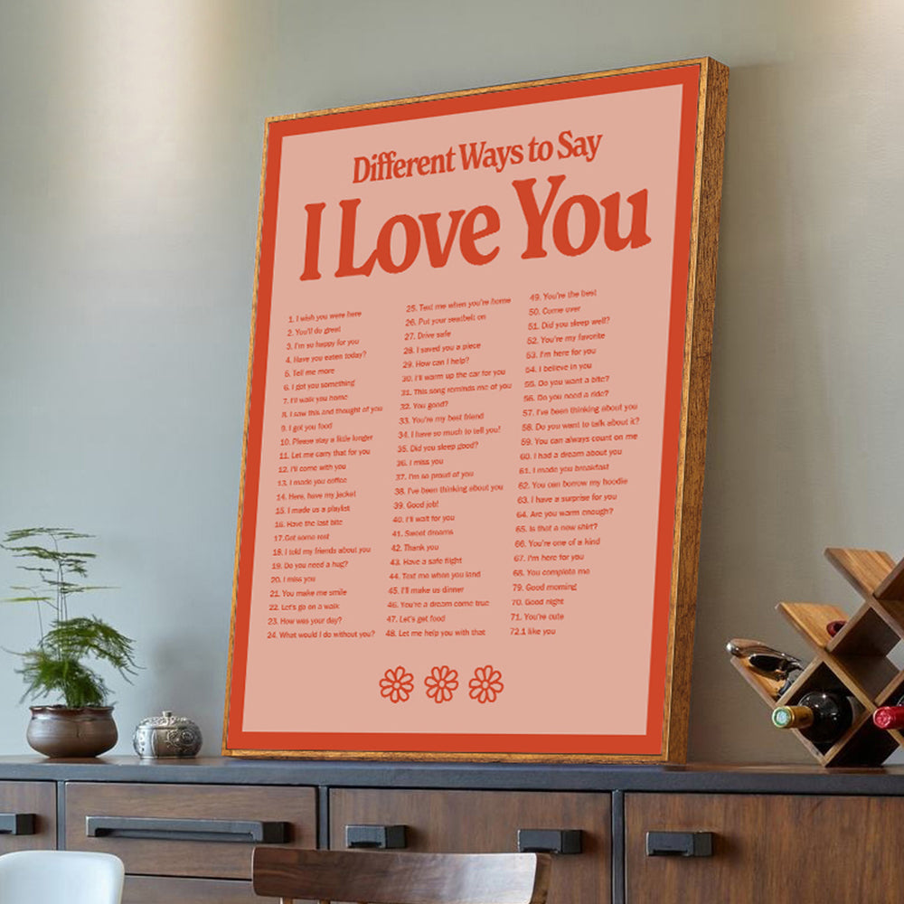 "Different Ways to Say I Love You" Canvas Print