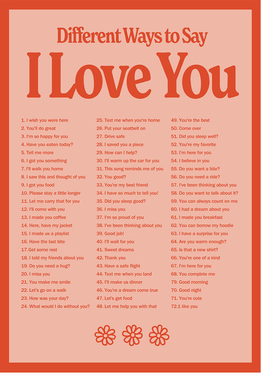"Different Ways to Say I Love You" Canvas Print