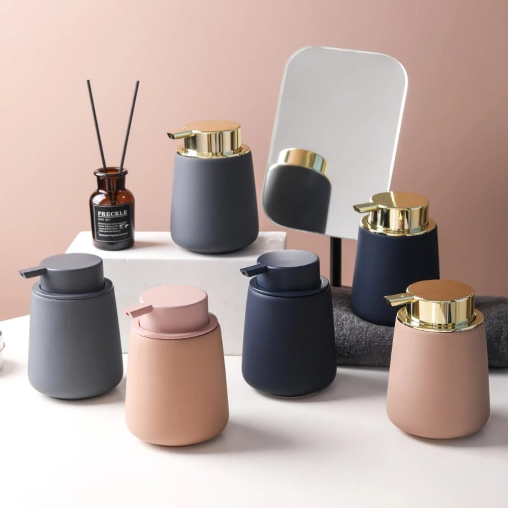 Ceramic Soap Dispenser in Pink