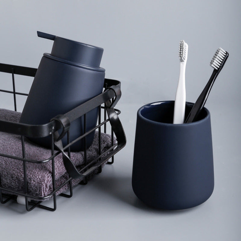 Ceramic Soap Dispenser in Navy