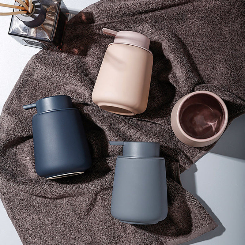 Ceramic Soap Dispenser in Grey