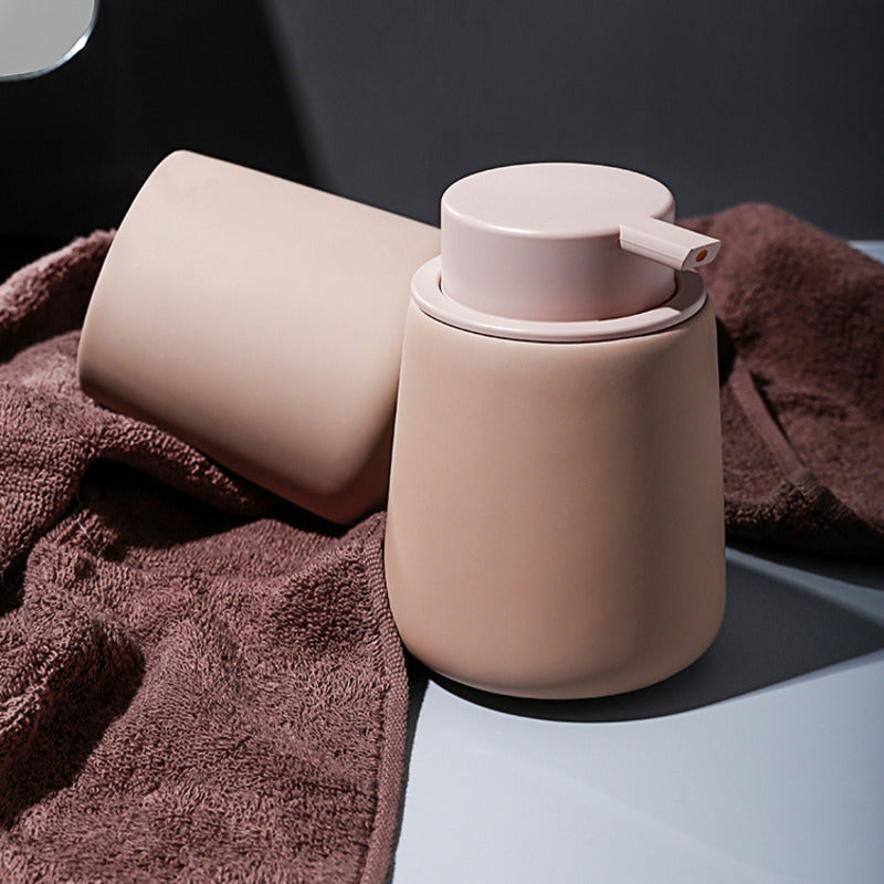 Ceramic Soap Dispenser in Pink