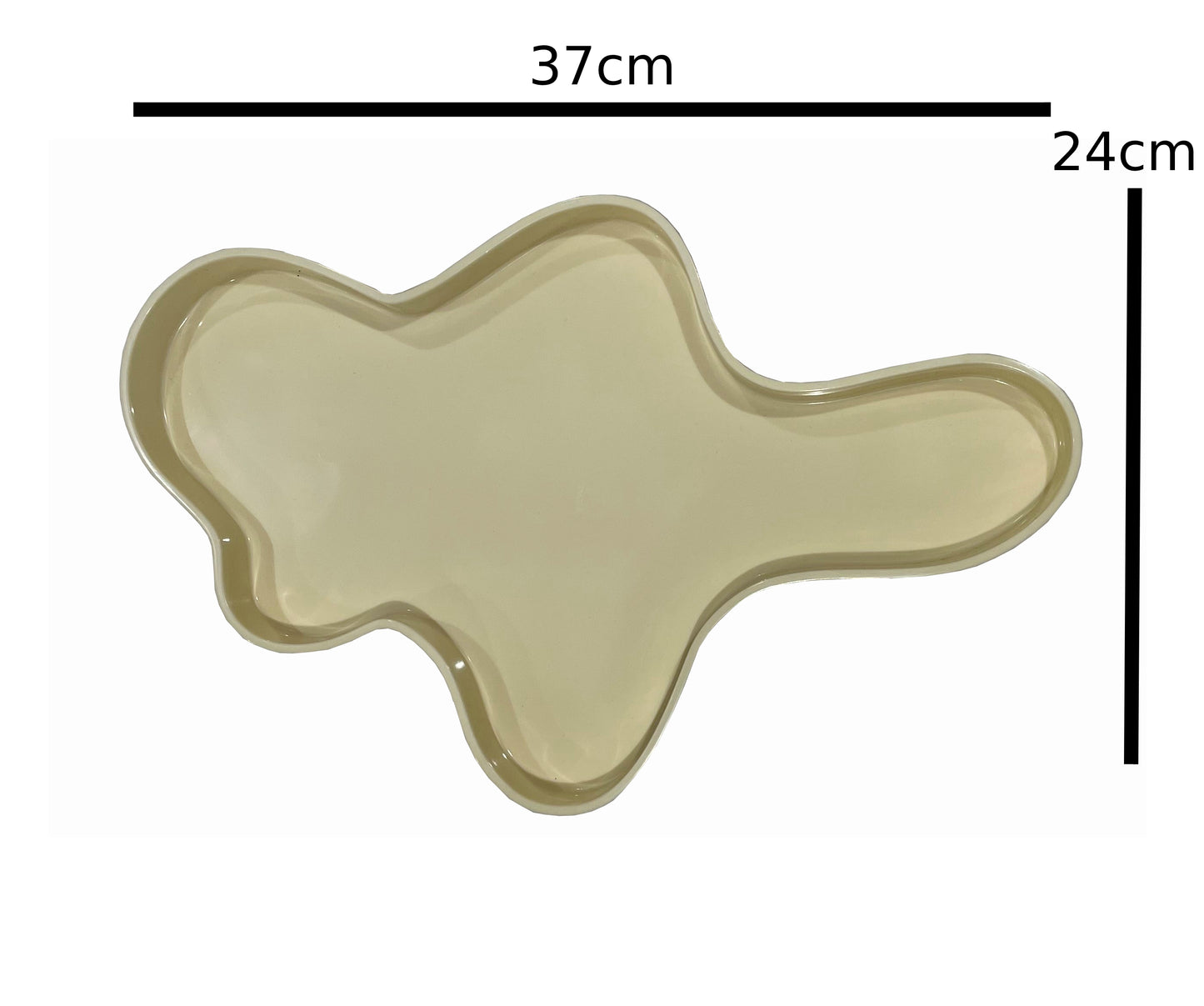 Irregular Tray in Pale Yellow