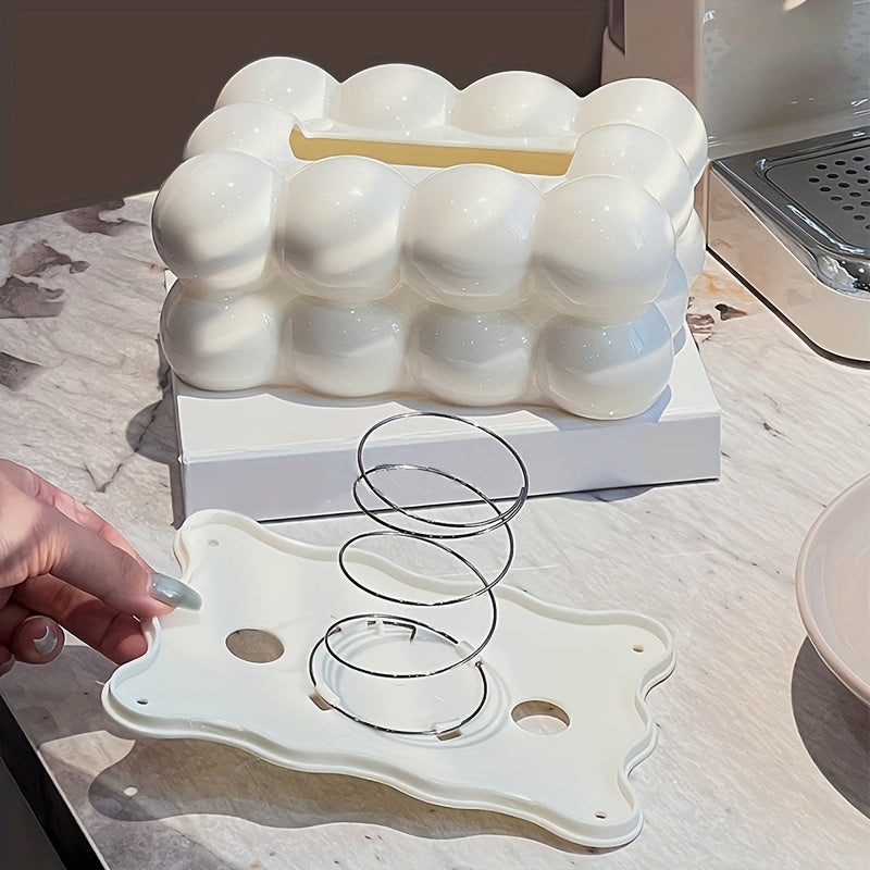 Cloud-Shaped Tissue Box Holder in White