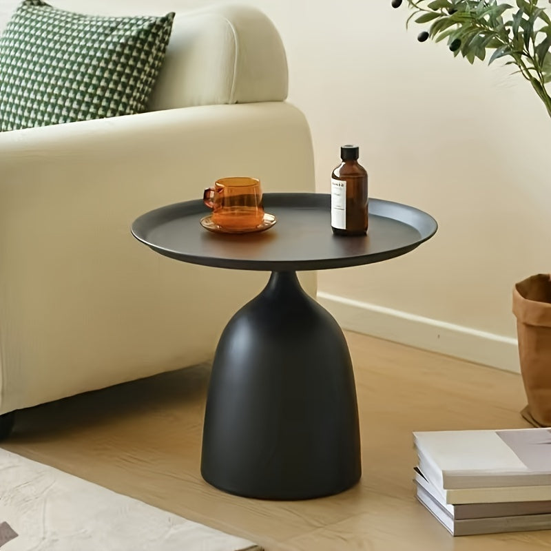 Modern Wrought Iron Side Table in Black