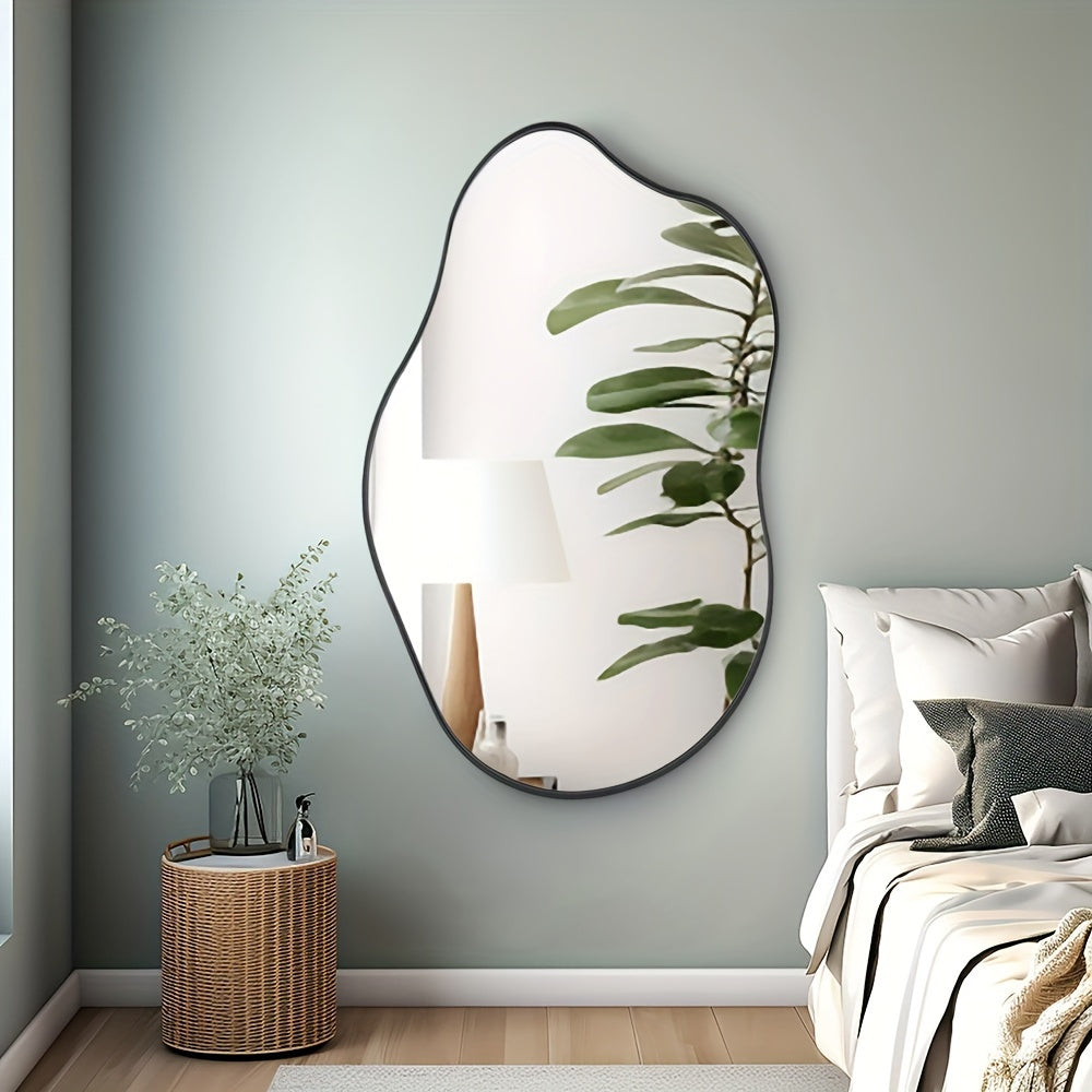 Large Irregular Wall Mirror in Black