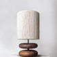 Japanese Style Retro Table Lamp in Dark Walnut