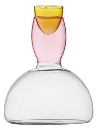 1500ml Colour Contrast Glass Decanter in Pink