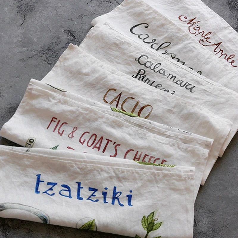 Tea Towel in Fig & Goat's Cheese