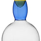 1500ml Colour Contrast Glass Decanter in Blue