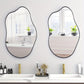 Large Irregular Wall Mirror in Black