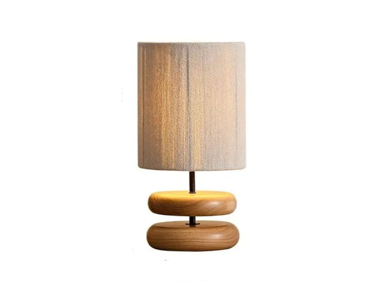 Japanese Style Retro Table Lamp in Light Walnut