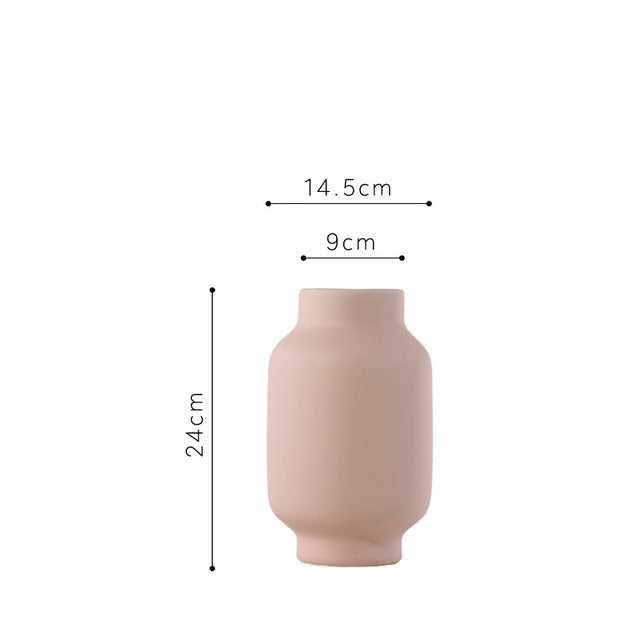 Modern Ceramic Vase in Desert Pink