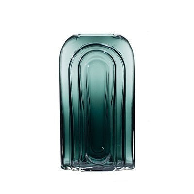 Creative Modern Glass Vases in Teal