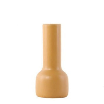 Modern Ceramic Vase in Ochre