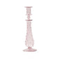 Glass Candle Holder in Pink