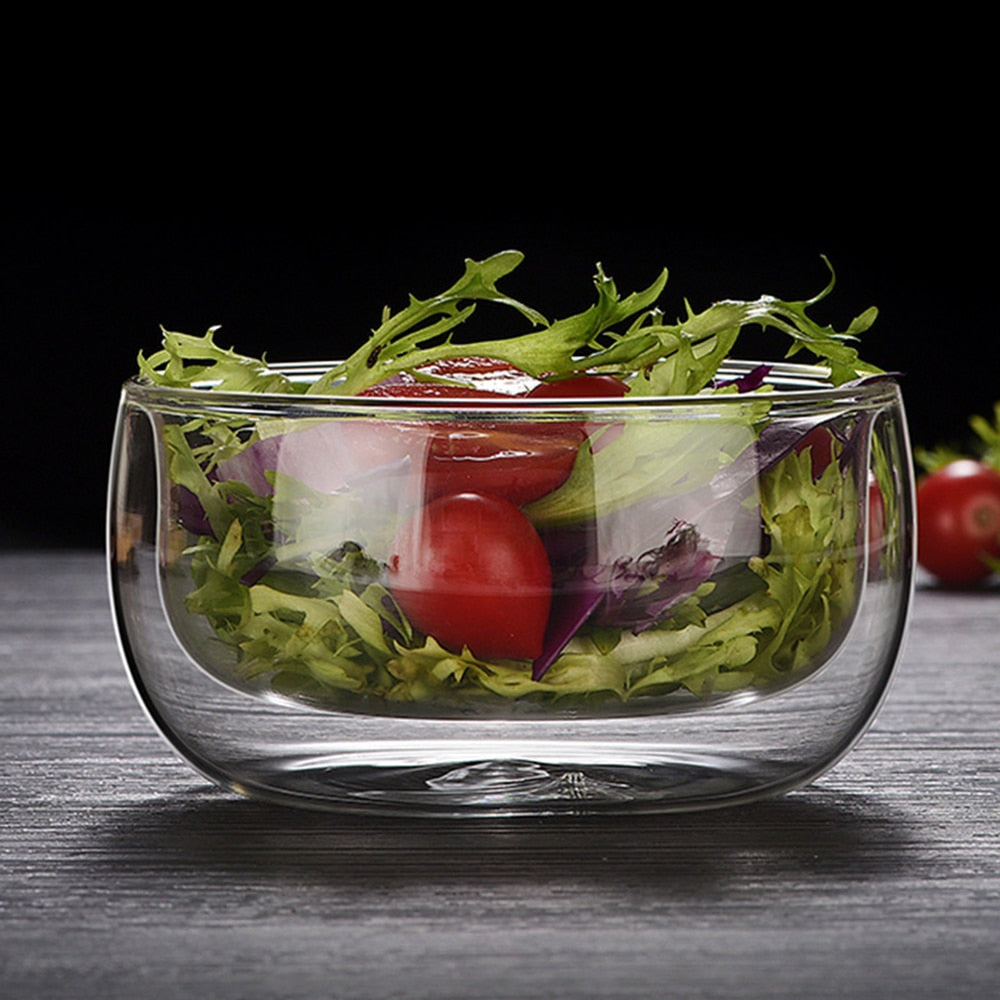 Double Layer Heat-Resistant Glass Bowl