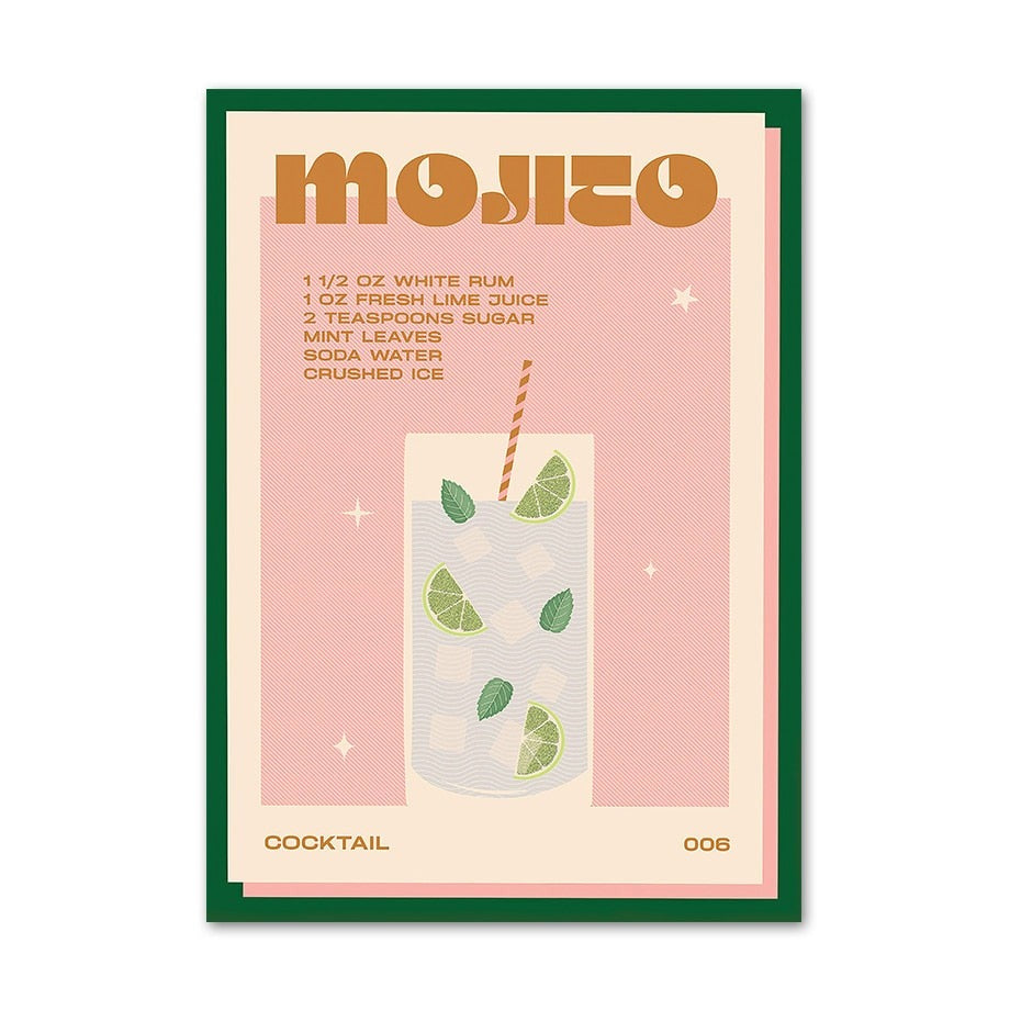 Cocktail Poster in Mojito