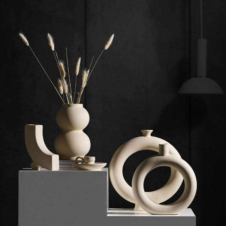 Minimalist Ceramic Vase in Demi Angle
