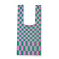 Shopper Bag in Green/Pink Checks