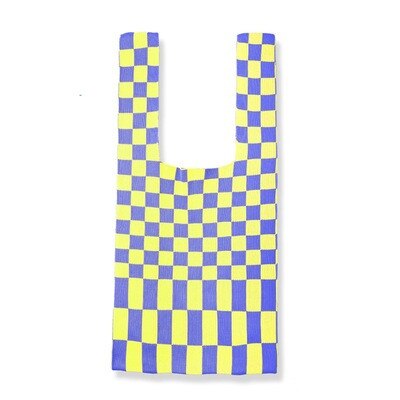 Shopper Bag in Lilac/Yellow Checks