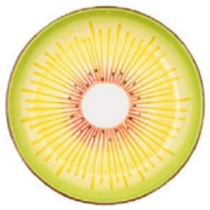 Fruit Shaped Ceramic Plate in Kiwi