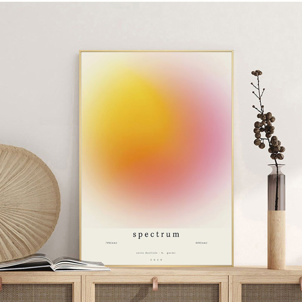 Yellow & Pink Light Spectrum Poster