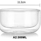 Double Layer Heat-Resistant Glass Bowl