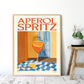 Cocktail Poster in Aperol Spritz