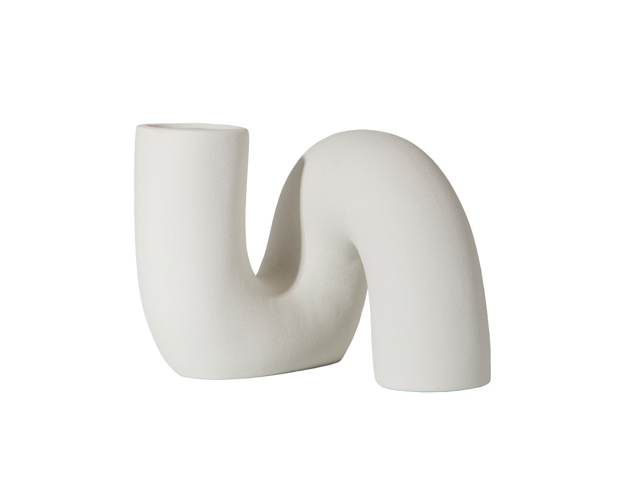 Ceramic Twisted Vase in White