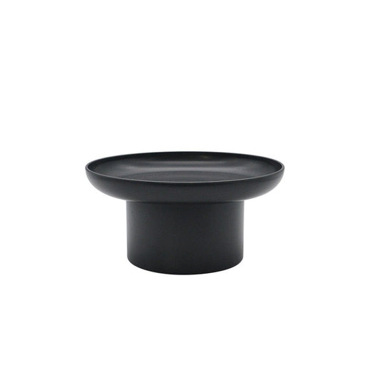 Small Round Stand Tray in Black