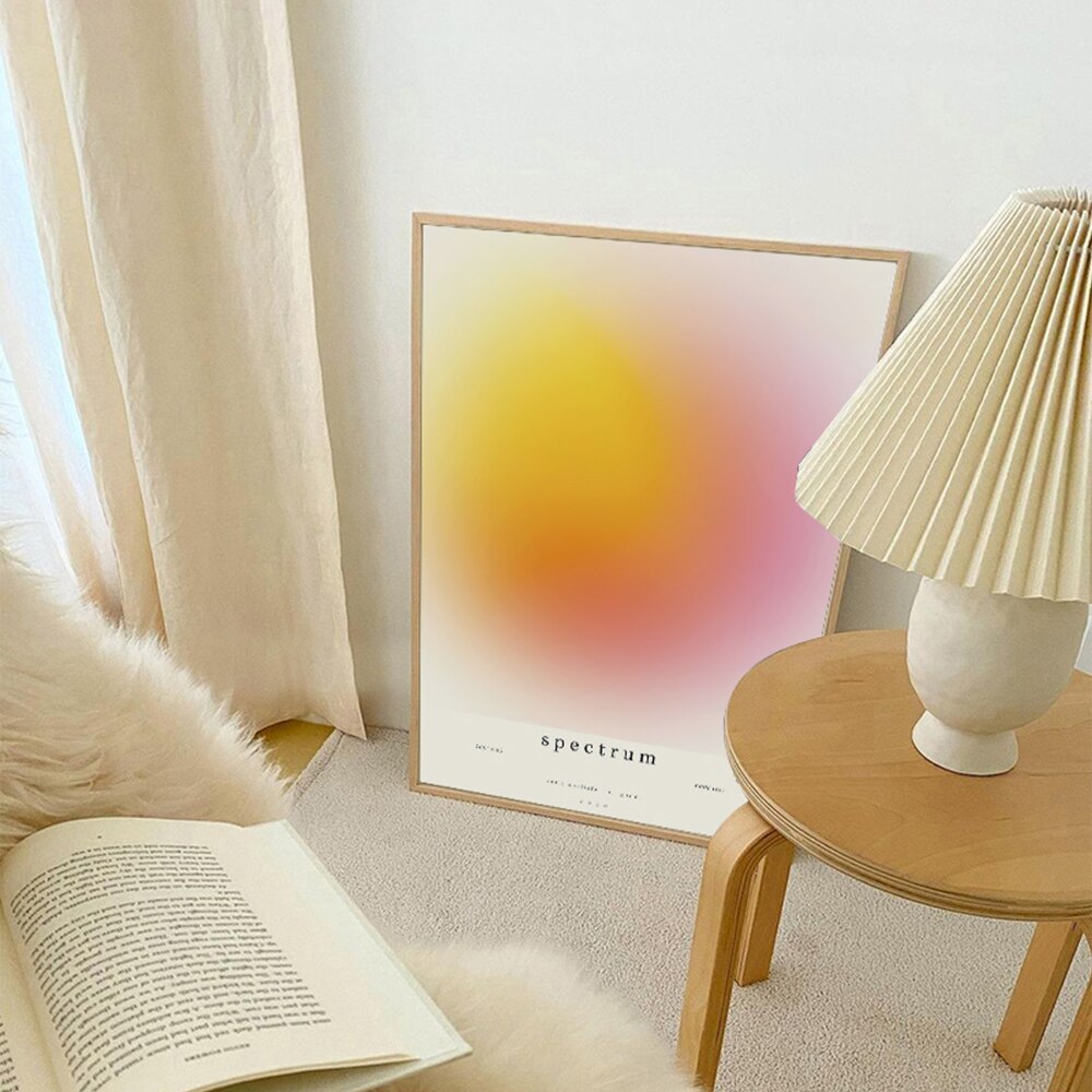 Yellow & Pink Light Spectrum Poster