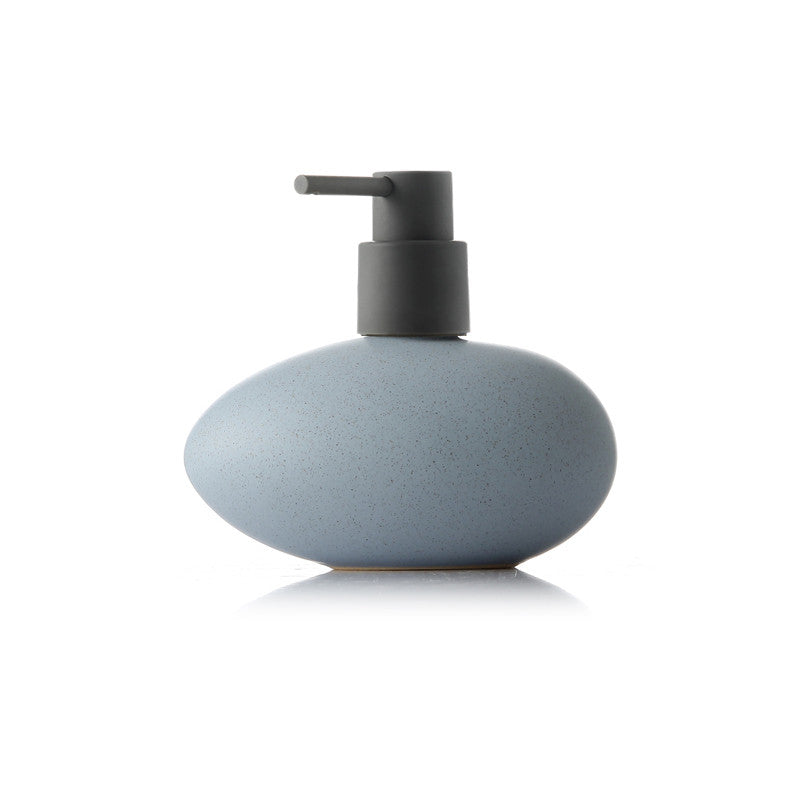Ceramic Soap Dispenser in Grey Blue