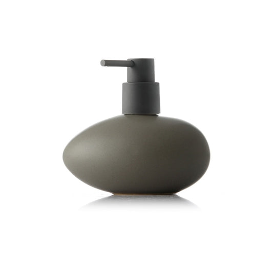 Ceramic Soap Dispenser in Dark Grey