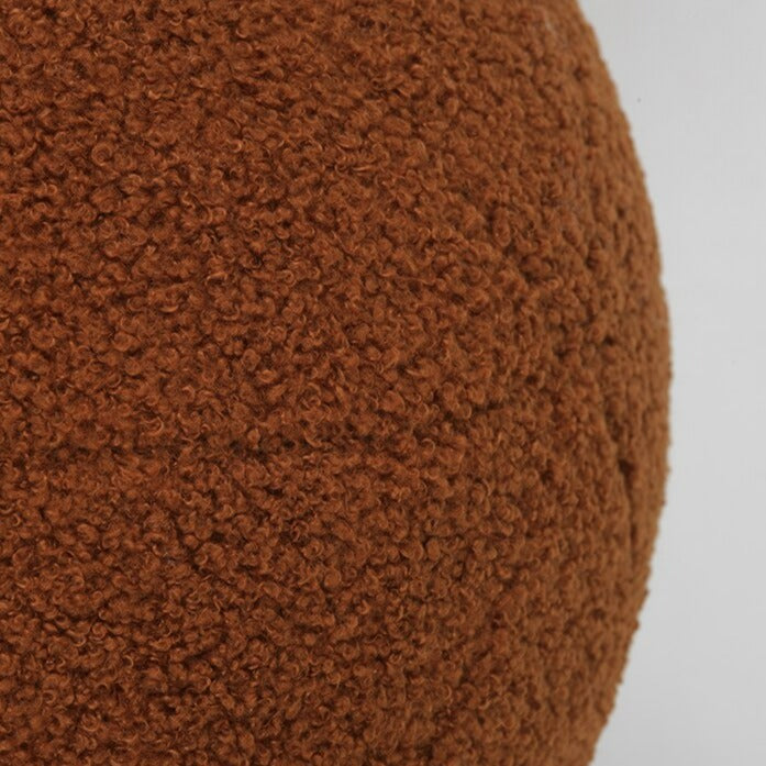 Ball Shaped Plush Cushion in Brown