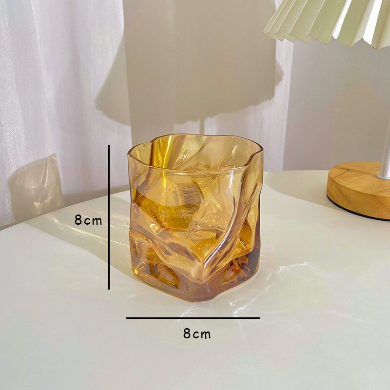 Irregular Transparent Glass in Burnt Orange