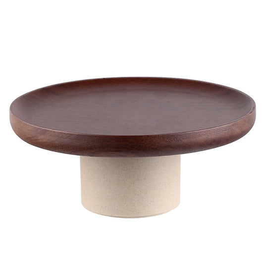 Round Wood Tray in Medium