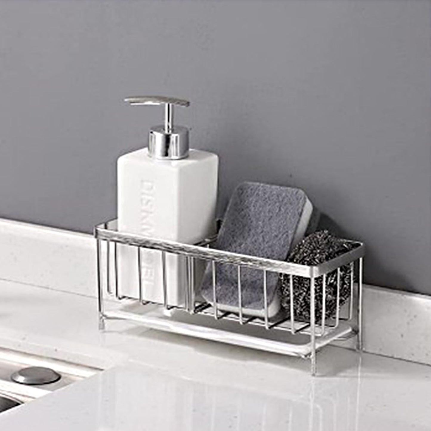 Kitchen Rack Holder For Sink in Silver