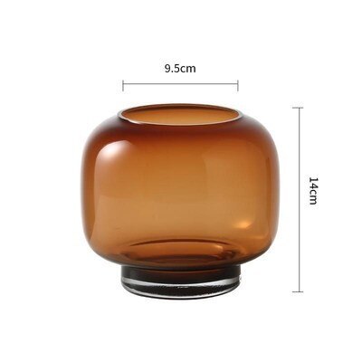 Modern Round Mouth Vase in Brown