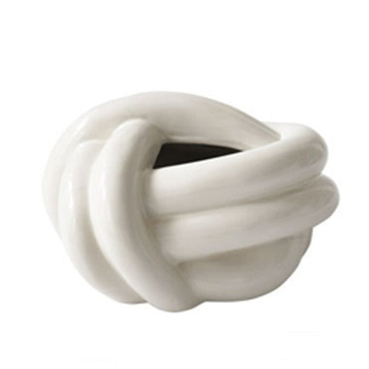 Knot Shape Tissue Box in White
