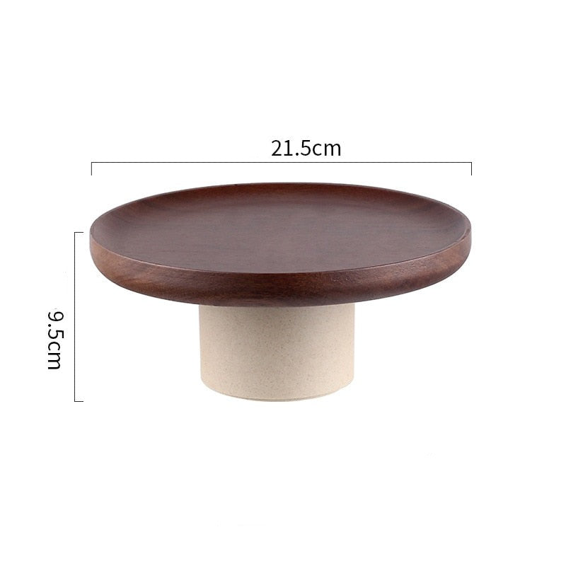 Round Wood Tray in Medium