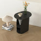 Bedside Table with Small Storage Shelf in Black