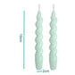 Set of Twisted Candles in Baby Blue