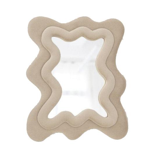 Small Squiggly Mirror in Cream