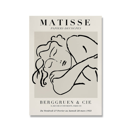 Henri Matisse Abstract Poster in Off White / Black