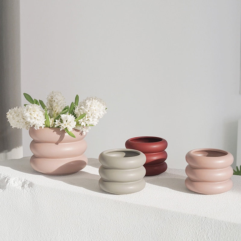 Large Ceramic Plant Pot in Pink